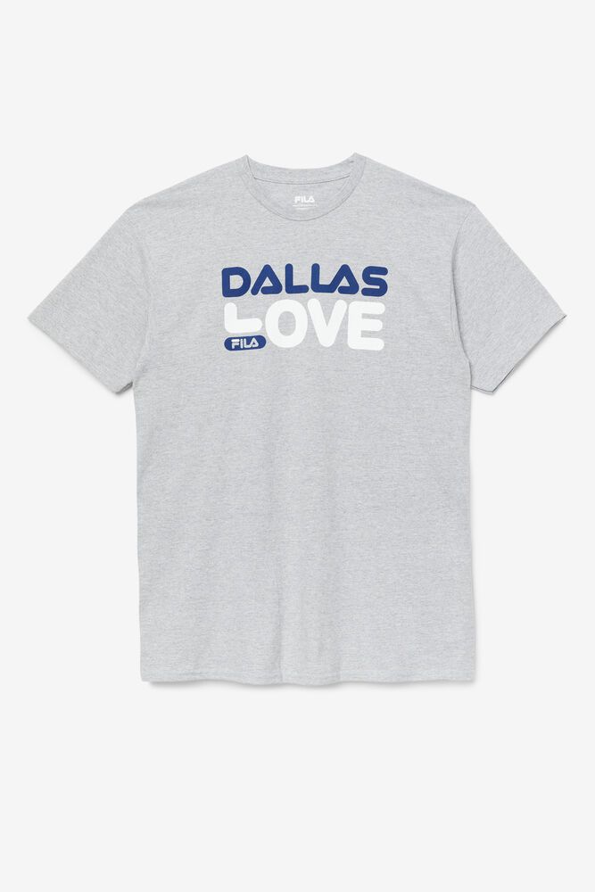 Fila T-Shirt Mens Grey - Dallas Love - Philippines 1258907-SH